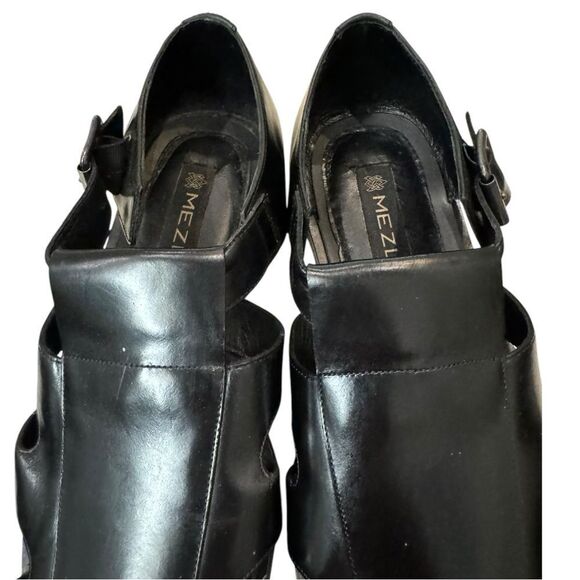 New Mezlan Collins Black Leather Closed Toe Dress Sandals 9 main image 4
